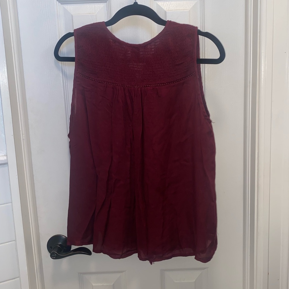 BOGO Flowy Maroon Tank Top